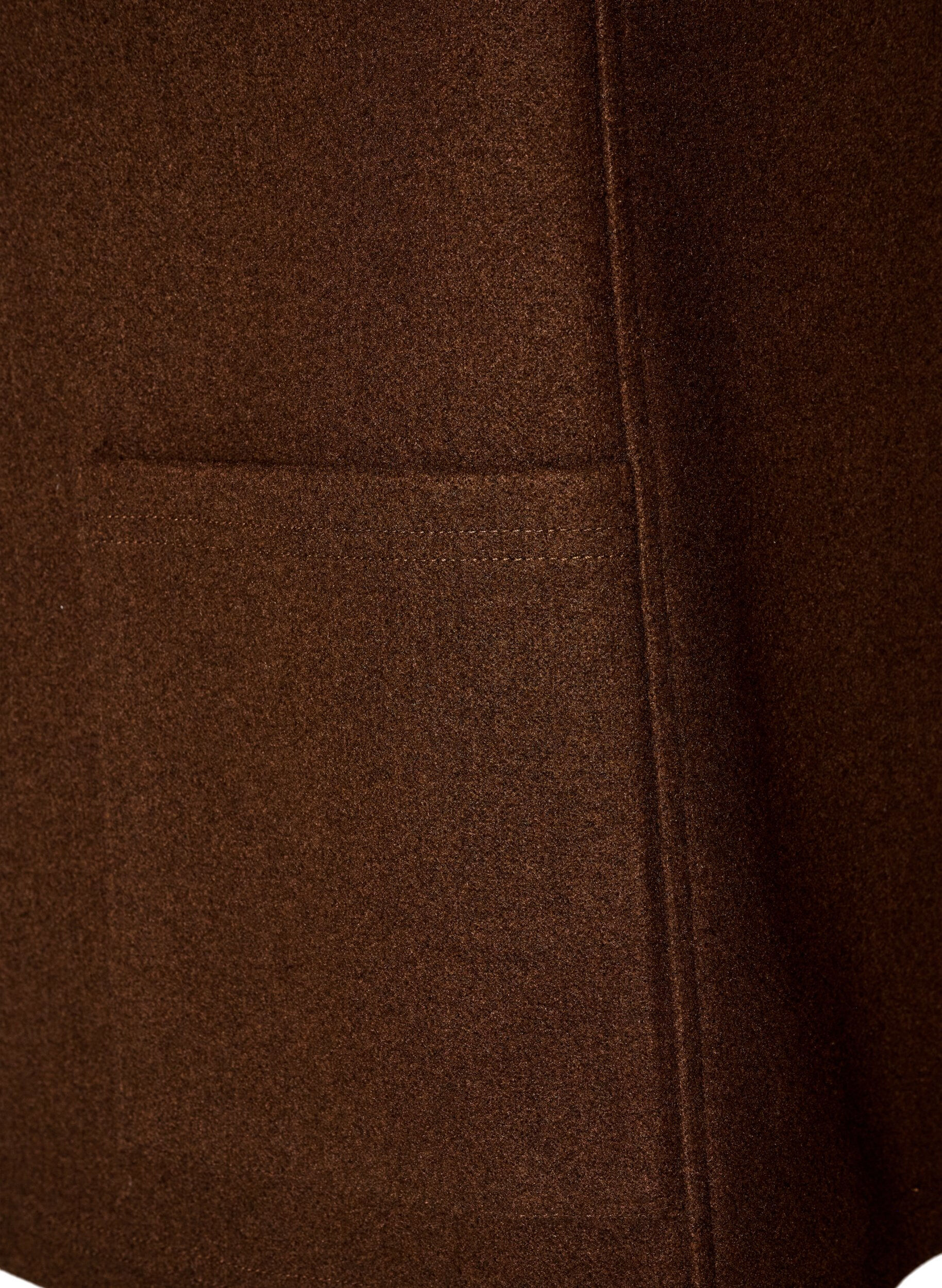ZizziV-hals vest med knapper, Brun, Packshot image number 3