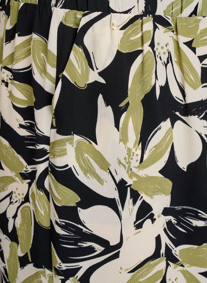 Culottebukser med m&oslash;nster, Svart, Packshot image number 2