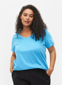 Basis T-skjorter i bomull 2 stk., Bonnie Blue/Black, Model
