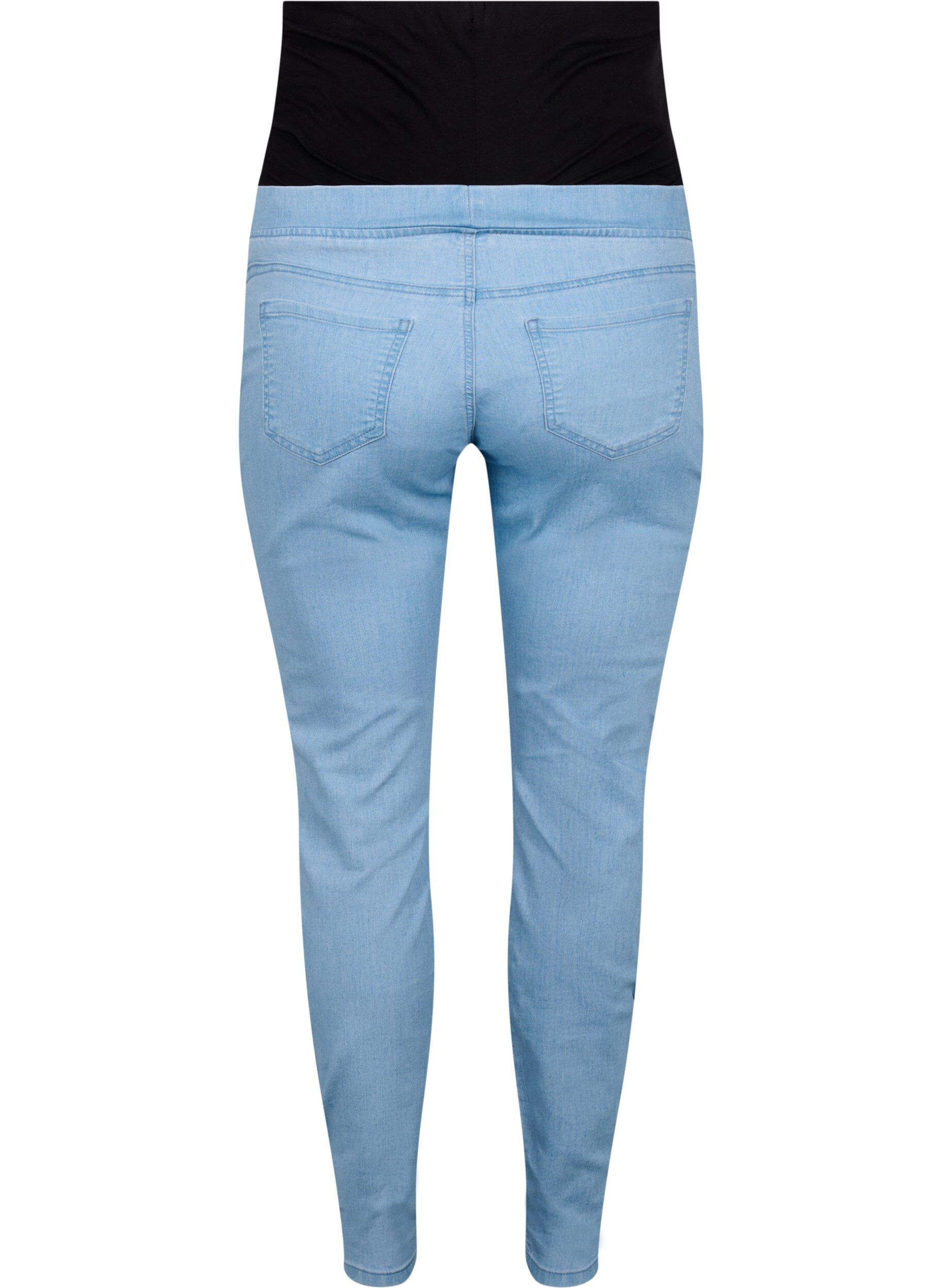 Zizzi Jeggings til gravide med baklommer, Bl&aring;, Packshot image number 1