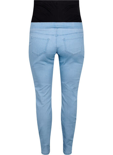 Jeggings til gravide med baklommer, Light blue, Packshot image number 1