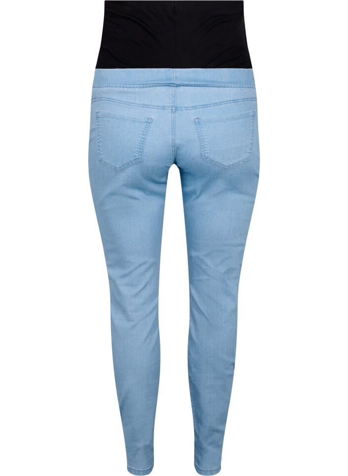 Jeggings til gravide med baklommer, Blå, Packshot image number 1