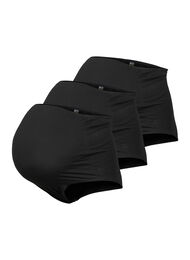 3-pakk graviditetstruser i bomull, Black