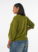Strikket bluse med knappdetalj, Gr&oslash;nn, Model image number 2