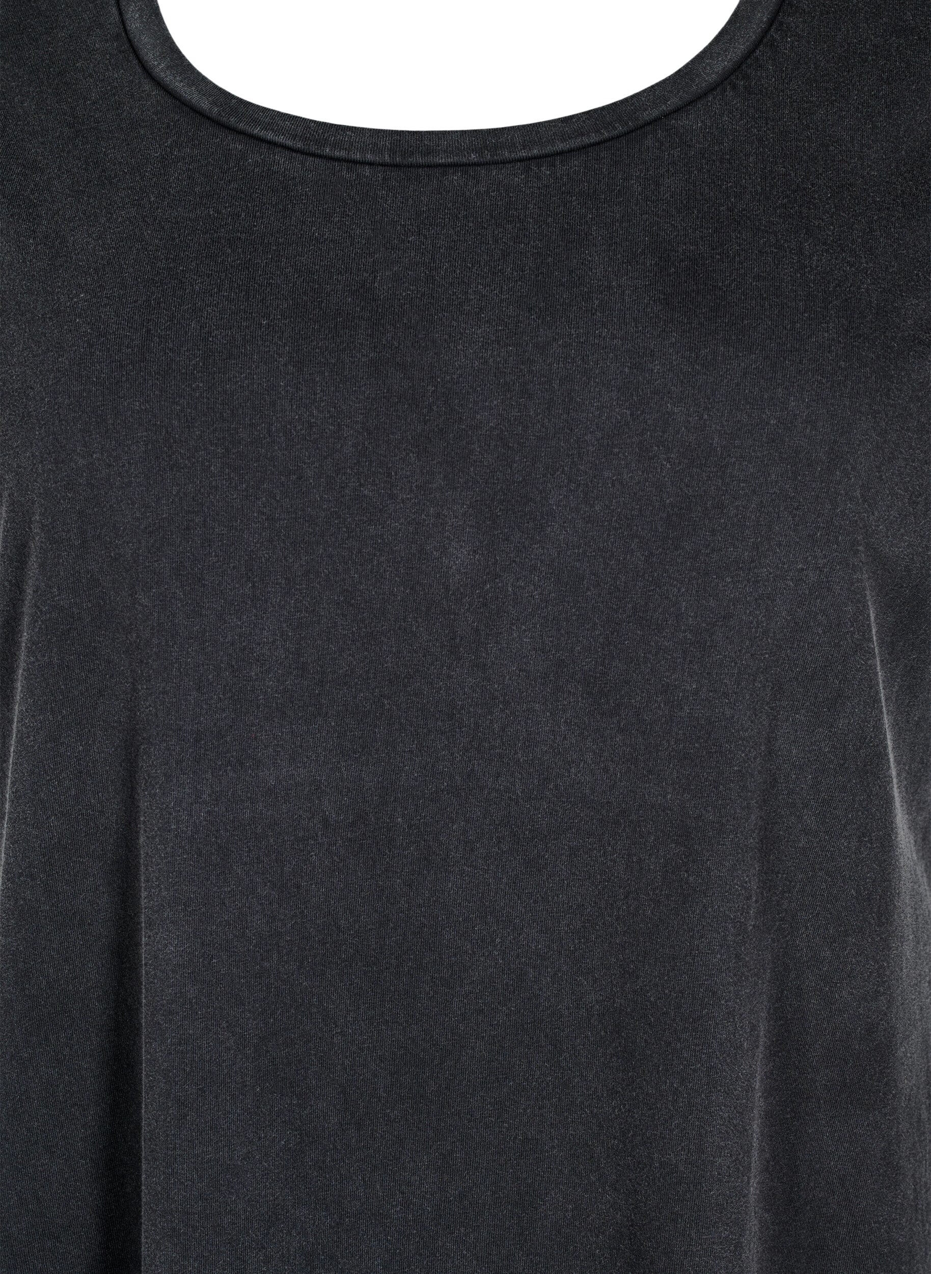 Zizzi Kort A-formet kjole med vasket look, Gr&aring;, Packshot image number 2