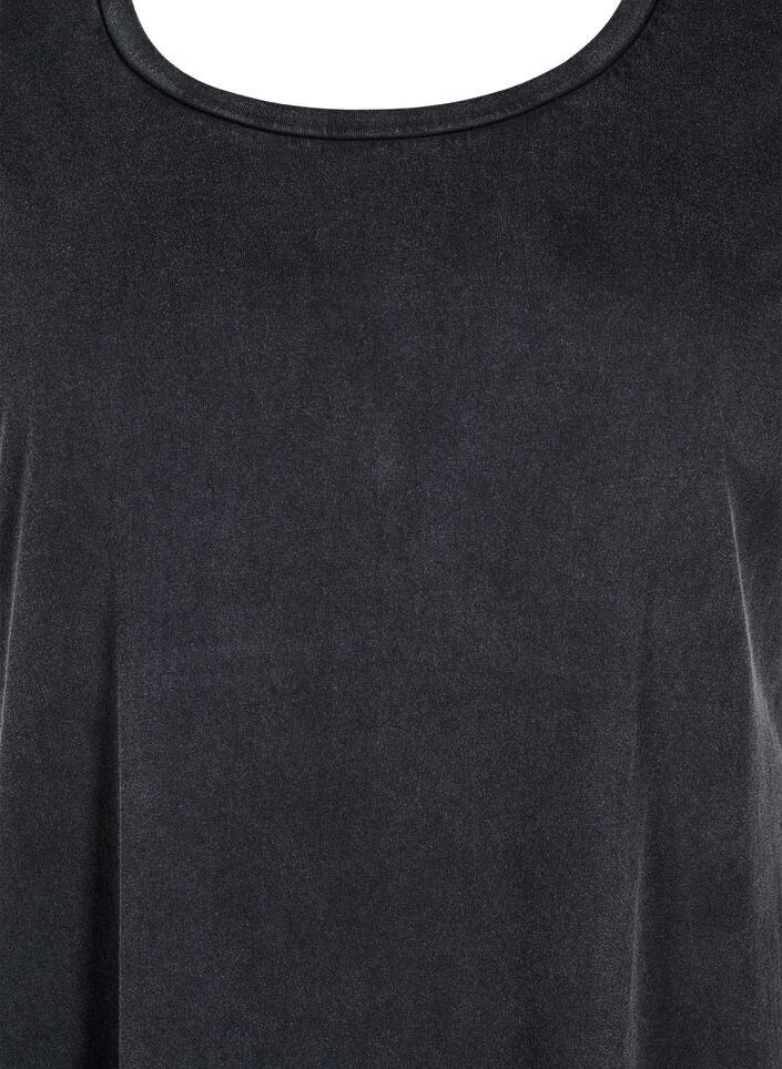 Kort A-formet kjole med vasket look, Grå, Packshot image number 2