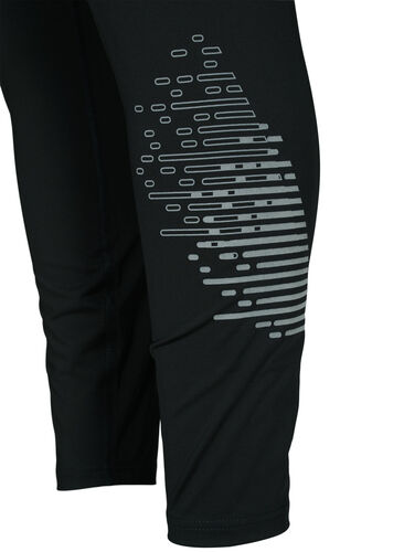 Treningstights med refleksmønster, Black w. Reflex, Packshot image number 3