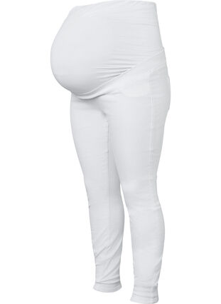 Jeggings til gravide i bomull, White, Packshot image number 0