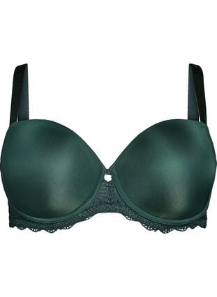 Zizzi BH med formede skåler og blonder, Scarab, Packshot image number 0