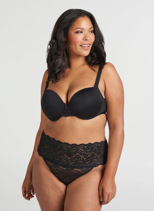 Zizzi 2-pk g-streng truse, Black, Model image number 1