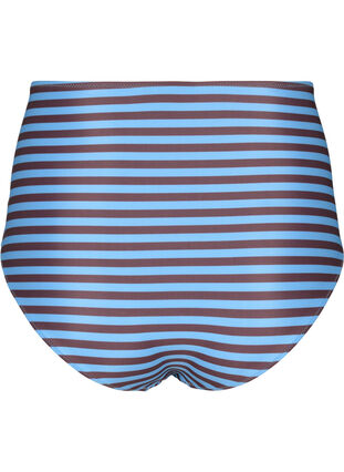 Bikinitruse med høy midje og striper, BlueBrown Stripe AOP, Packshot image number 1