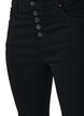 Amy-jeans med høyt liv og knappelukking, Black, Packshot image number 3