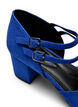 Wide fit - Pumps med doble stropper, Blå, Packshot image number 3