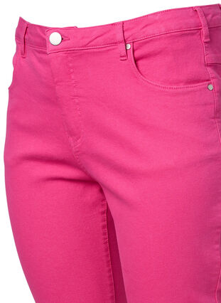 Emily jeans med normal høyde i livet og slim fit, Shock. Pink, Packshot image number 3