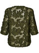 Bluse med frynsete tr&aring;der og tekstur, Gr&oslash;nn, Packshot image number 1