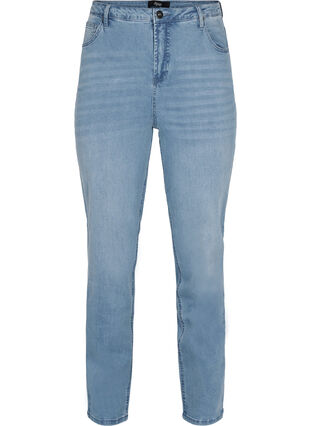 Jeans med ekstra høy liv, Light blue, Packshot image number 0