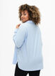 Bomullsskjorte med engelsk broderi, Chambray Blue, Model image number 1