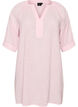 Bomullstunika med V-hals, Rosa, Packshot image number 0