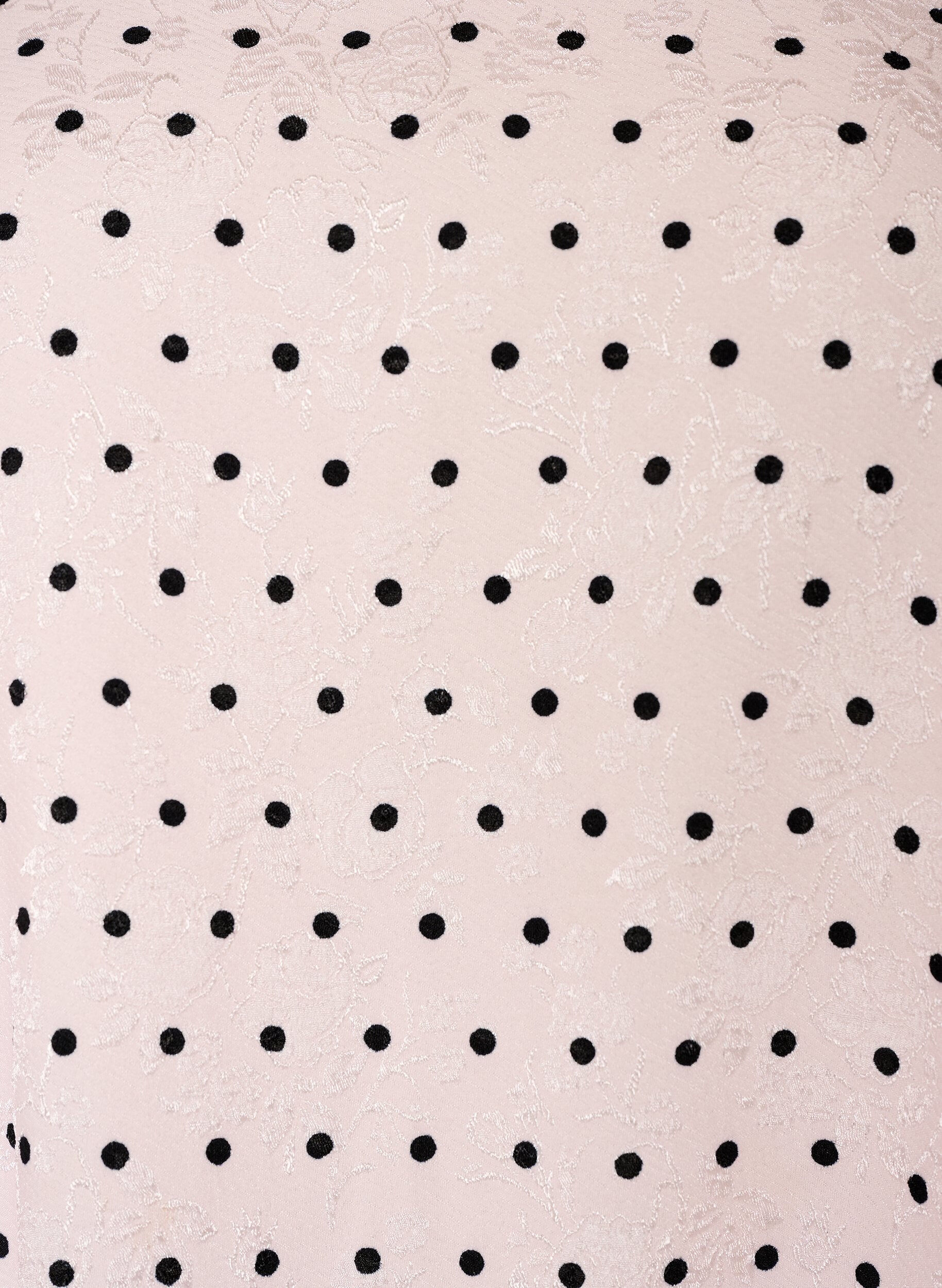 Zizzi A-formet kjole med polkaprikker og ballongermer, Rosa, Packshot image number 2