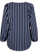 Skjortebluse med v-hals og trykk, Maritime Blue Stripe, Packshot image number 1