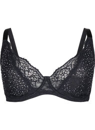 Full dekning BH med rhinestener, Black