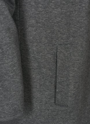 Lang sweatshirt mde hette, Dark Grey Melange, Packshot image number 3