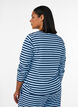 Langermet nattopp i ribbestrikket jersey med striper, Bl&aring;, Model image number 2