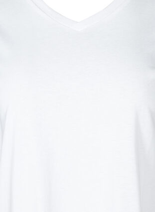 T-skjorte med v-hals, Bright White, Packshot image number 2