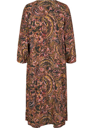 Lang mønstrete kimono i viskose, Paisley AOP, Packshot image number 1