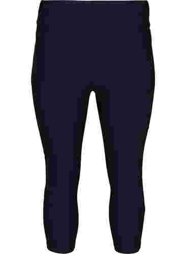 Tettsittende 3/4-bukser med glidelås, Night Sky, Packshot image number 1