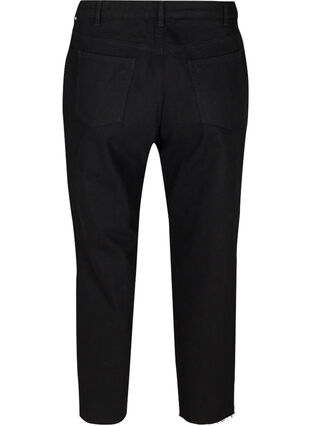 Cropped mom fit Mille jeans med en løs passform, Black, Packshot image number 1