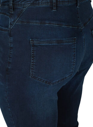 Super slim Amy jeans med høyt liv, Dark blue denim, Packshot image number 3
