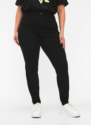 Zizzi FLASH - Jeans med super slim passform, Black, Model image number 2