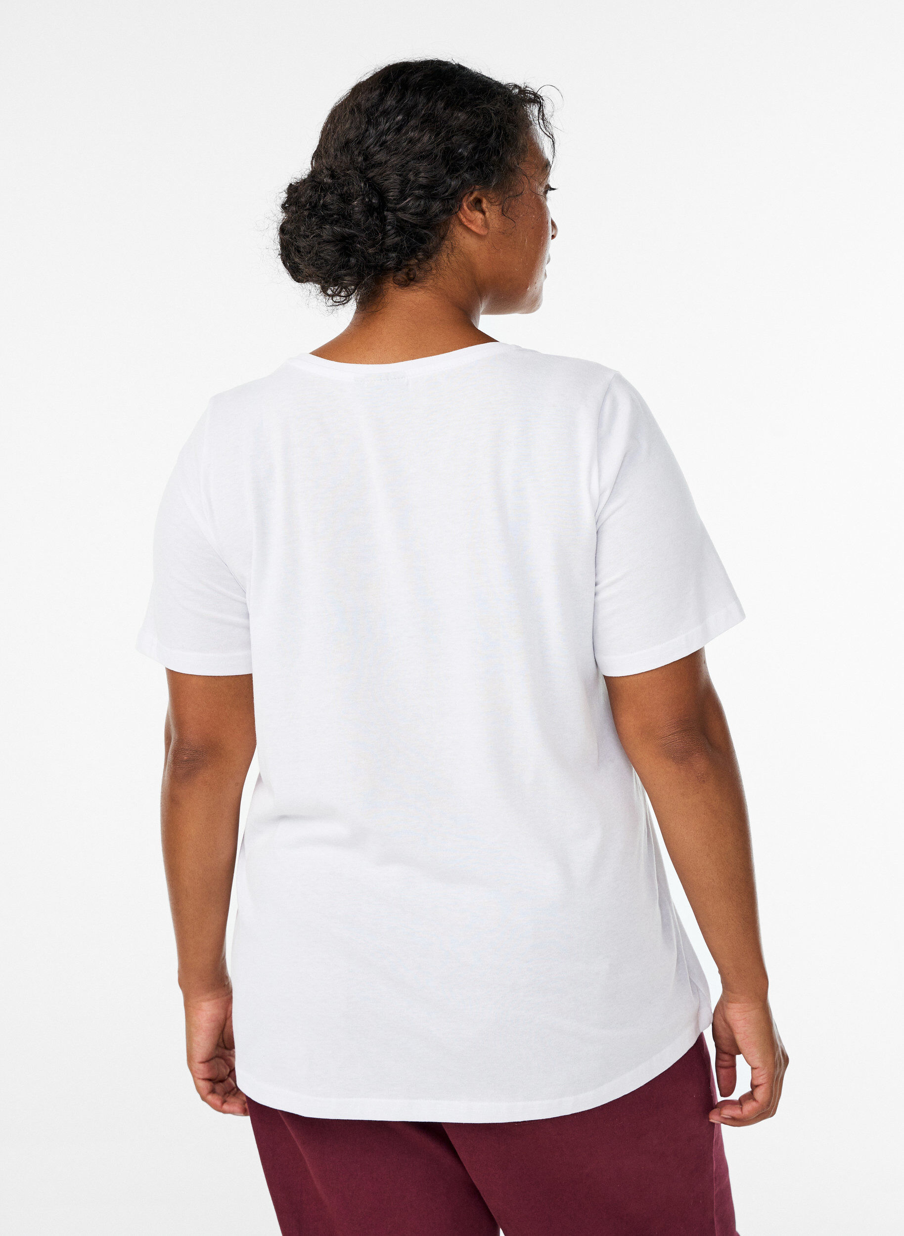 ZizziT-skjorte med trykk, Hvit, Model image number 2