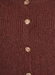 Kort cardigan med 3/4-ermer og gullfargede teksturerte knapper, Brun, Packshot image number 2