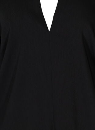 Langermet tunika med V-hals, Black, Packshot image number 2