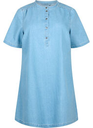 A-formet dongerikjole med korte ermer, Light blue denim