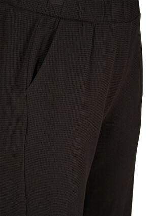 Vide bukser med vaffelmønster, Black, Packshot image number 2