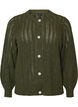 Strikket cardigan med hullm&oslash;nster, Gr&oslash;nn, Packshot image number 0