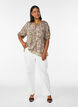 Viskose bluse med paisley-trykk og knytesnor, Gul, Model image number 1