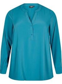 FLASH - Skjortebluse med lange ermer, Grønn FLASH - Skjortebluse med lange ermer