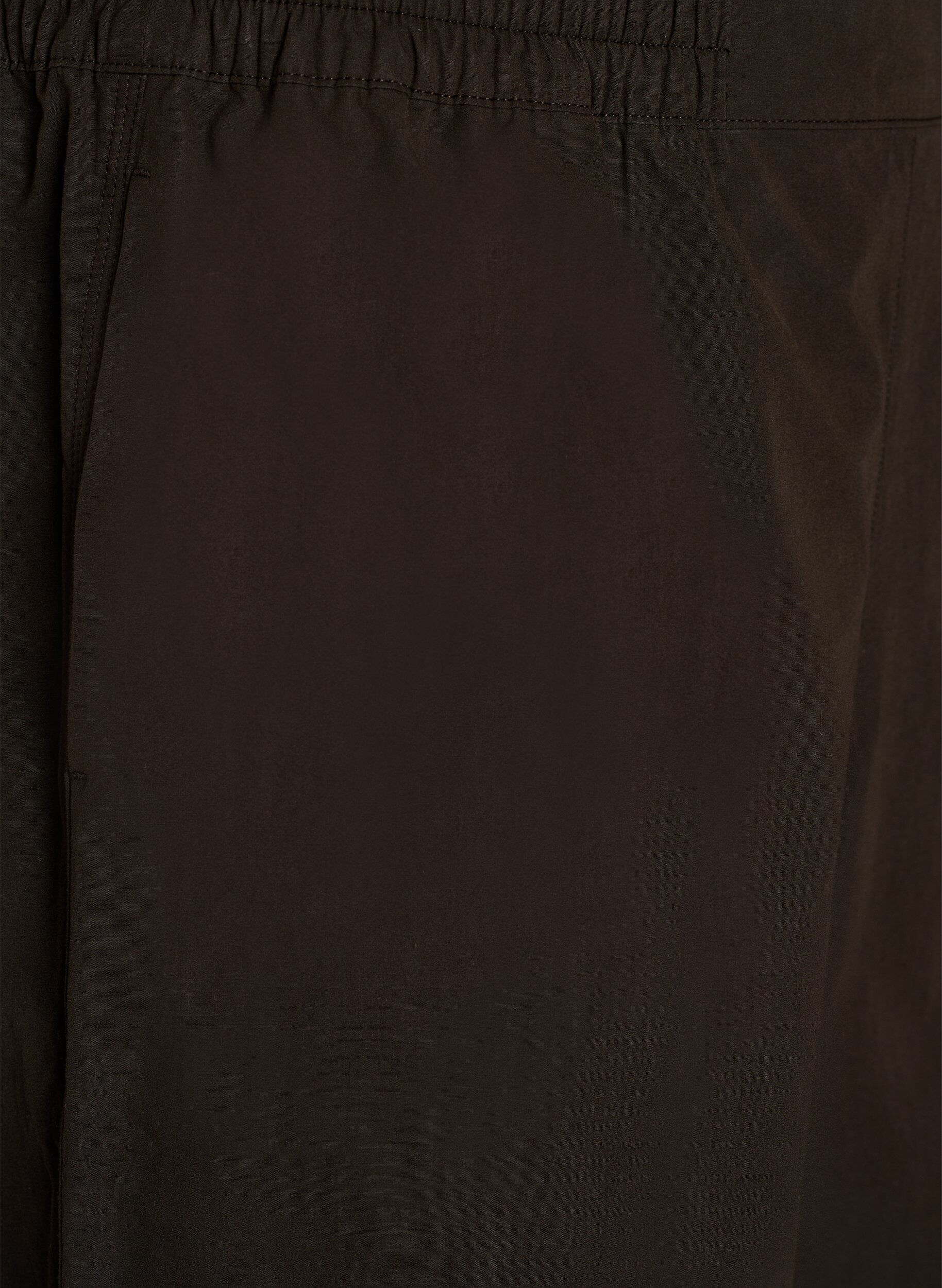 Zizzi Bomullsbukser med h&oslash;y midje og ballongfasong, Brun, Packshot image number 2