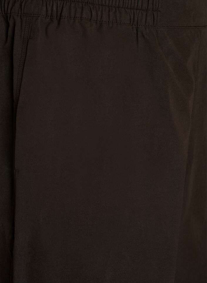 Bomullsbukser med h&oslash;y midje og ballongfasong, Brun, Packshot image number 2