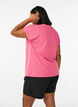 L&oslash;s trenings-T-skjorte med korte ermer, Rosa, Model image number 2