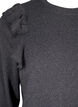 Langermet bluse med volangdetaljer, Dark Grey Melange, Packshot image number 2