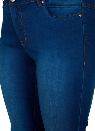 Slim fit Emily jeans med normal høyde i livet, Blue denim, Packshot image number 2