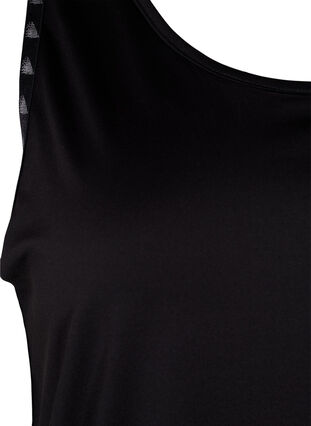 Ensfarget treningstopp, Black, Packshot image number 2