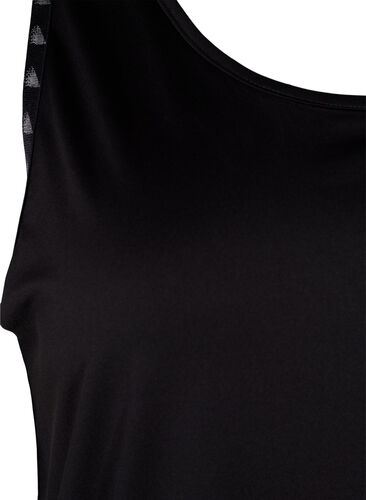 Ensfarget treningstopp, Black, Packshot image number 2