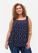 Mønstret topp i viskose med A-form, Peacoat Dot, Model image number 0