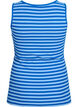Stripete ribbestrikket singlet, Bl&aring;, Packshot image number 1